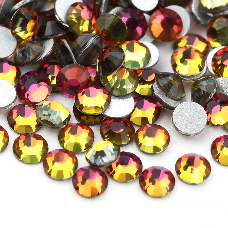 1.3mm-6.5mm Wholesale Red flame Bling Rhinestone Crystal Glue On Flatback Rhinestones