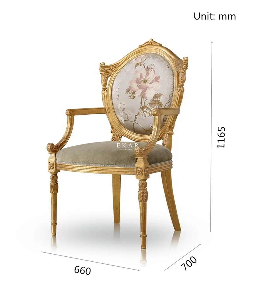 
Antique Accent Wooden Armchair Royalty Living Room Leisure Arm Chair 
