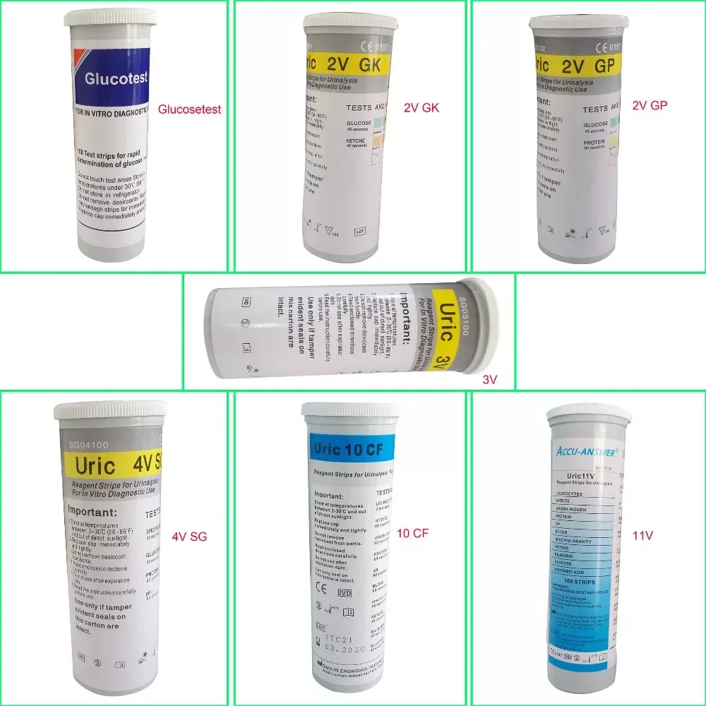 glucose pH protein Uric 3V urinalysis urine test strip