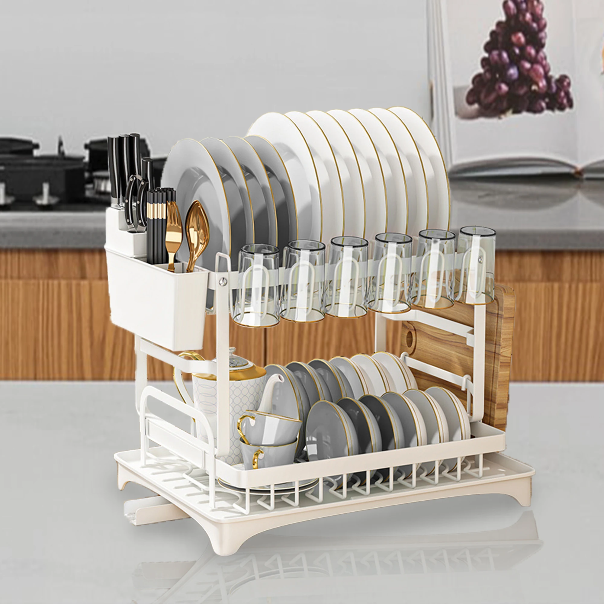 Customized Modern Over The Sink Dish Drying Rack Sink Racks Kitchen Dish Rack For Storage