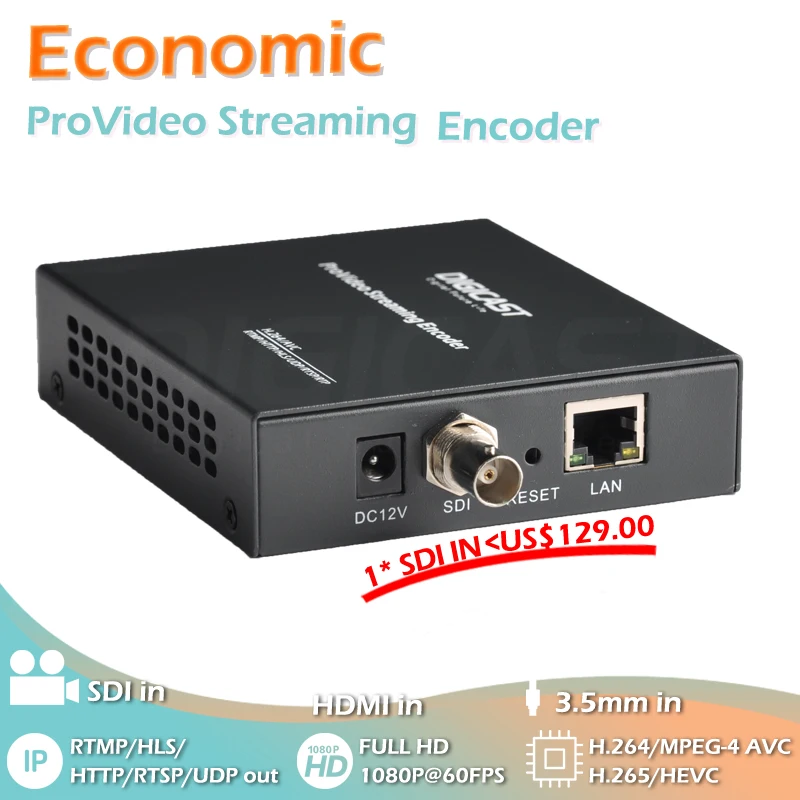 RTMP IPTV кодер Транслируй трансляции SDI H264 низкой задержкой к Wowza потокового платформы