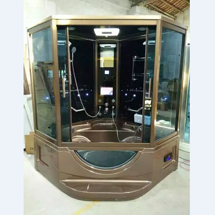 Fashion shower room glass accessories dubai stainless steel frame shower and steam room combinded