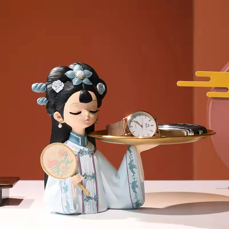 chinese Creative antique  ornaments home accessories porch key storage tray gifts wholesale statue