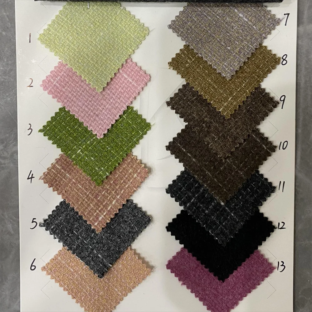 Jiexingtextile лидер продаж стильная шерстяная полиэфирная акриловая смесь твидовая ткань тканая пряжа окрашенная для сумки обивка мальчиков
