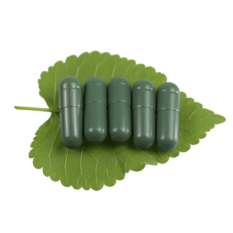 Size 00 Green And Yellow Empty Vegetarian Vegetable Veggie Capsules