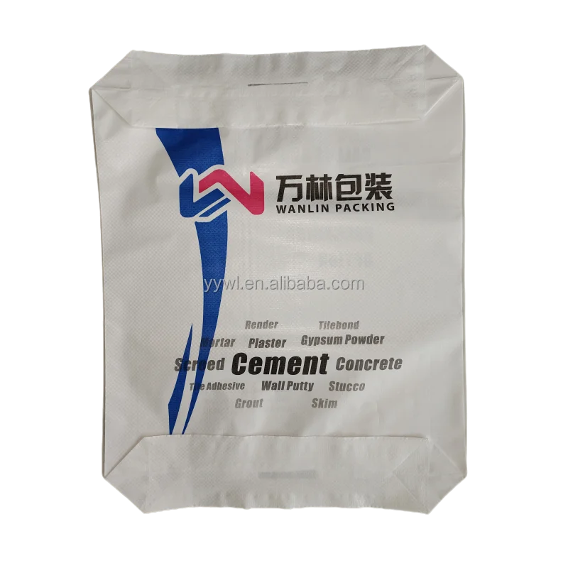 25kg 50kg pp woven cement bag china supplier bolsa de cemento de 50 kg woven polypropylene cement bags