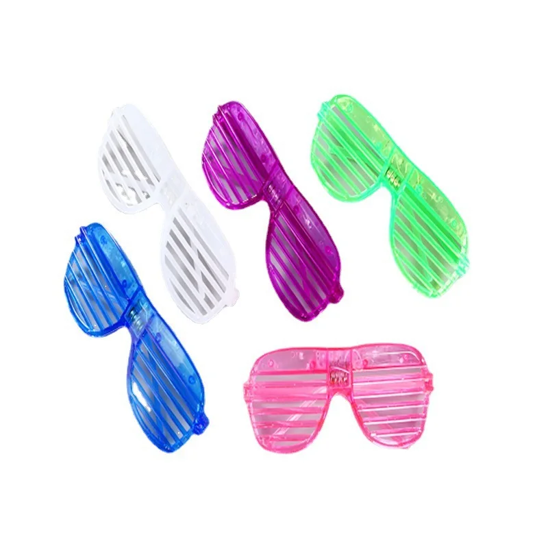 Led Shutter Shades Glasses 6 Colors Luminous Light Up Flashing Neon Glasses Glow in Dark Party Favors Led Party glasses