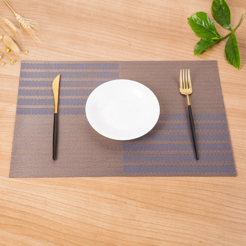 black pvc woven vinyl placemat