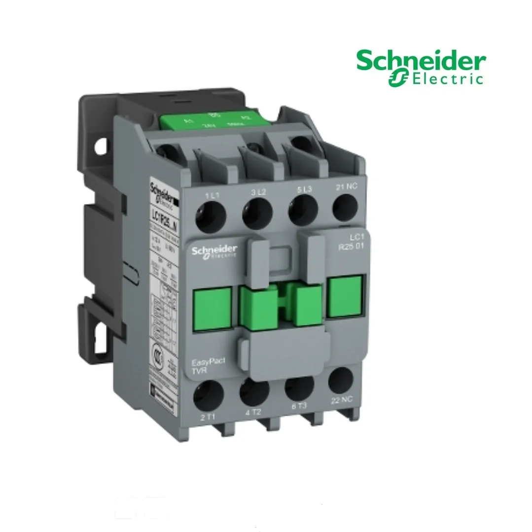 Schneider TVR series three-pole AC contactor, 3P, 1NO, 2.2kW, 6A, 220V