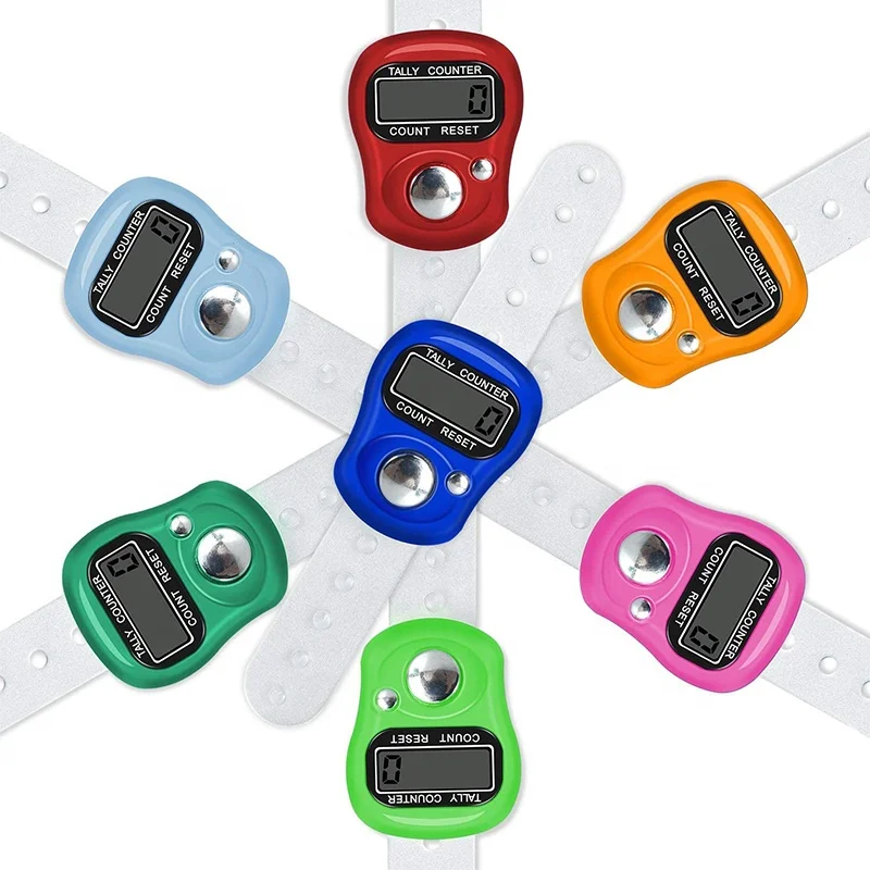 
5 Digit Tally Counters Mechanical Palm Clicker Handheld Pitch Click Number Count Hand Tally Counter Basketball Box Football Pack 