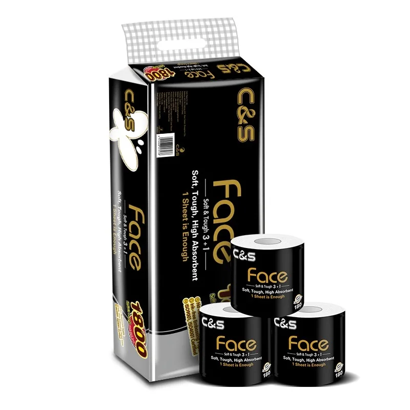 Customized Logo Ultrathick Virgin Wood Pulp Tissue Strong Texture Tissue Roll Paper