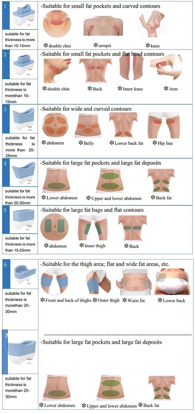 Aesthetic Medicine 360 Vertical Criolipolisis Cryo Cool Body Sculpt With 7 Silicone Heads / Cryolipolyse Machine Price