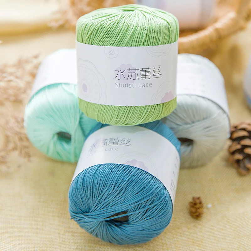 Yarncrafts 8 слоев ручного вязания из тонкого хлопка крючком нарядное окрашенная пряжа полиэстера для одежды шаль одеяло