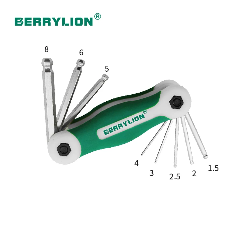 Berrylion Hex Key Wrench Set Star Shape Flat/Ball Head OEM customization Fastening tools
