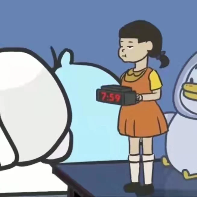 2021 New bedroom mechanical fear 123 wooden man squid game clock