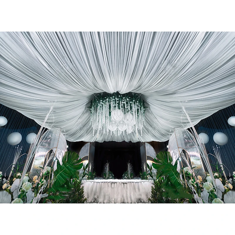 Custom Size Wedding  Ceiling Drapes for weddings stage backdrop