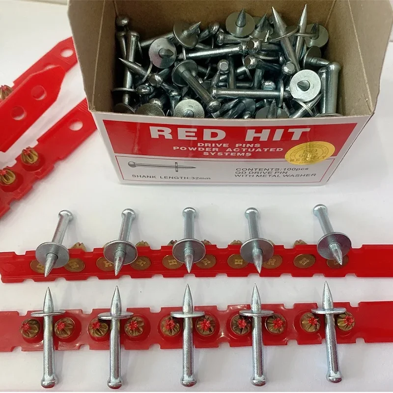 Original Red Hit  hand finish NK32 cement nail Drive pin and 6.8 11 cartridge