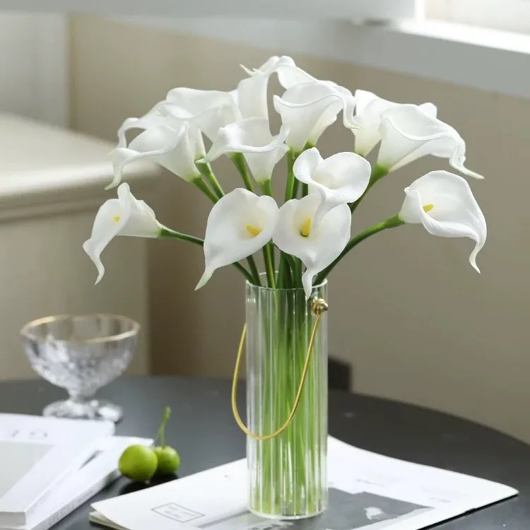 PU calla lily simulation flowers flowers hand bouquet bouquet home decoration wedding supplies Photography props