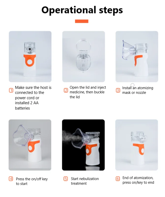 OEM ODM  High-end quality portable rechargeable handheld nebulizer asthma medical equipment  for children adult