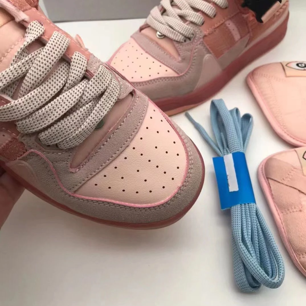 Forum Low Casual Running Shoes Original Bad Bunny Buckle BrownDesigner Bright Blue  Mens Women Platform Sneakers Sports Trainers