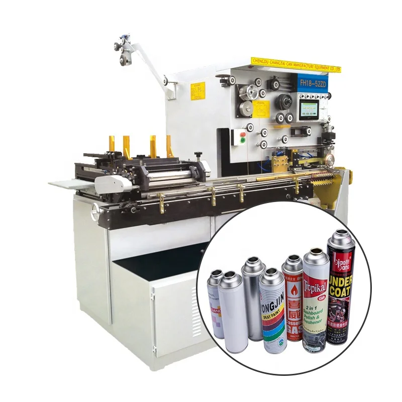Metal Tin Spray Canister Container Combination Machinery Production Line Aerosol Can Making Machine