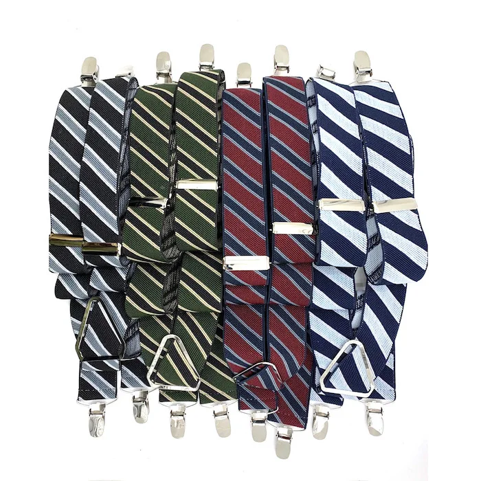 Mens Suspenders Wide Adjustable and Elastic Braces Y Shape with Very Strong Clip