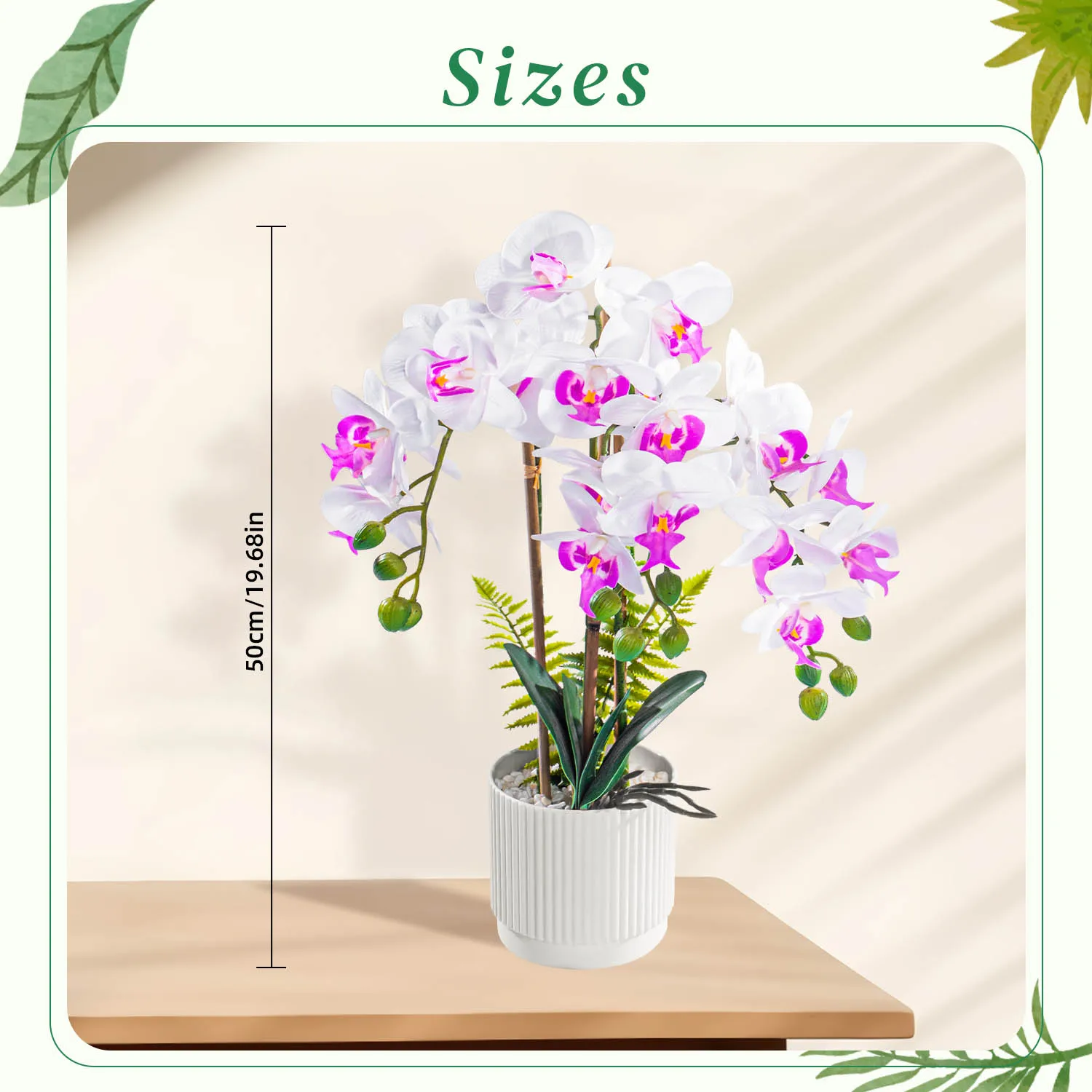Wholesale Orchids Natural-like Artificial Flowers Plants White Real Touch  Room Decoration Decor With Pot