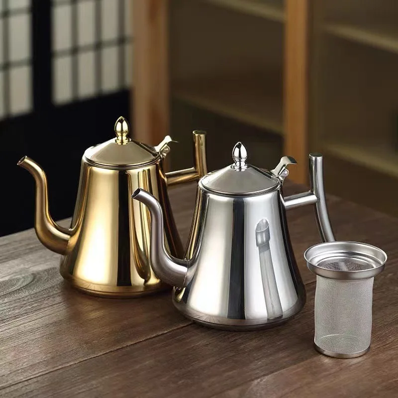 Ounce old-fashioned  Ash kettle coffee tea water kettle Stainless Steel Ounce Pot coffee kettle with infusion pitcher