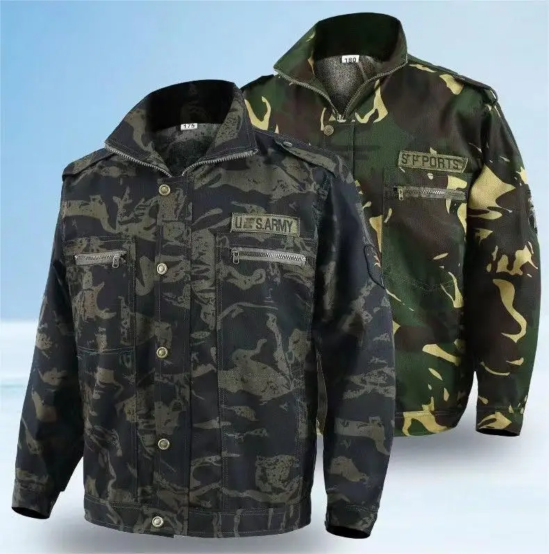 loose jackets, multiple pockets, work clothes, wear-resistant construction