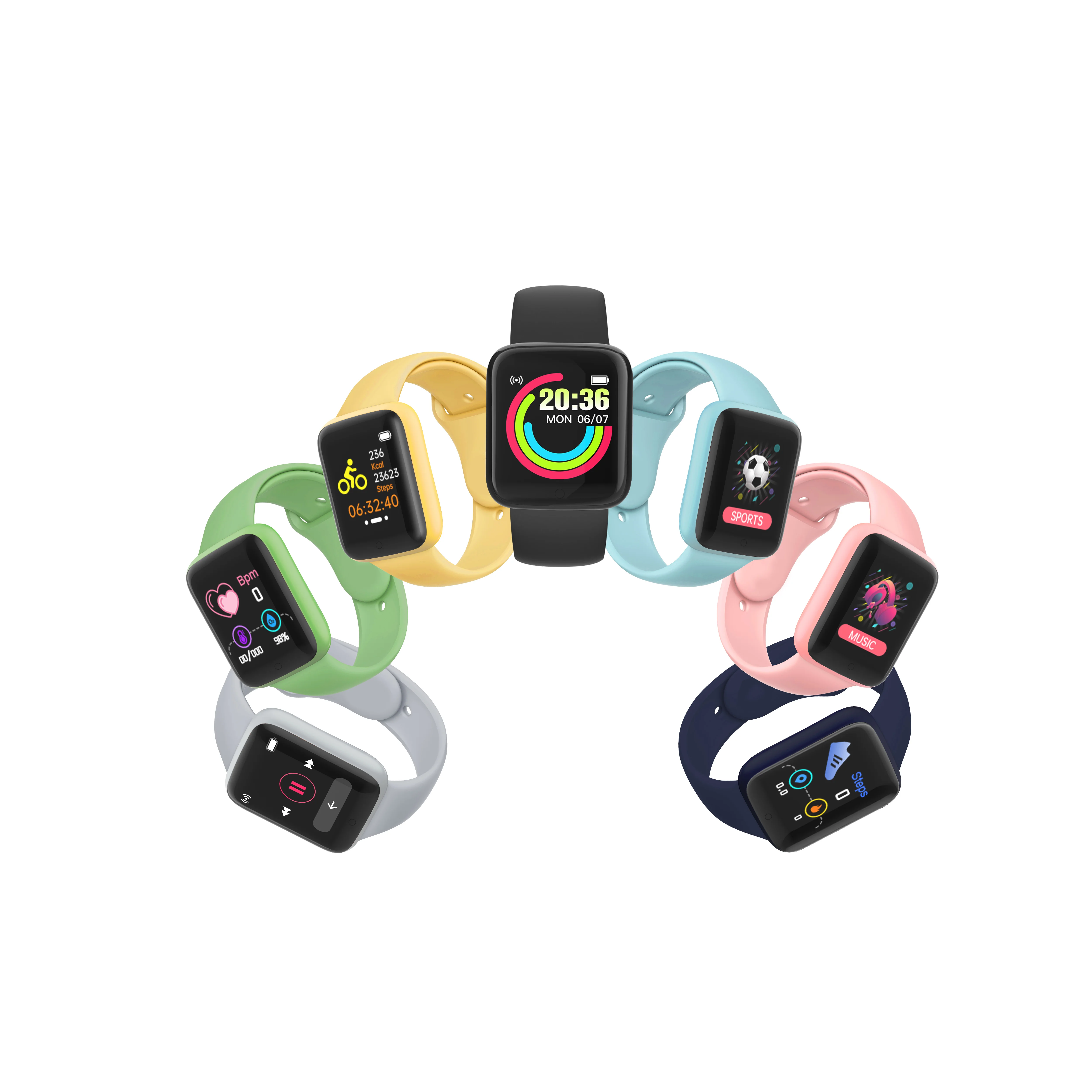 2021 New Arrival D20s Fitpro App Smart Watches Relogio D20 Y68 Waterproof Sport Fitness Tracker Smart Bracelet