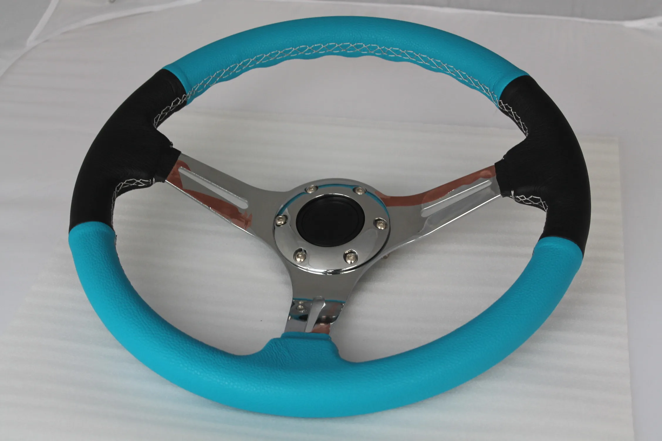 Blue Universal Customized Racing Car Steering Wheel