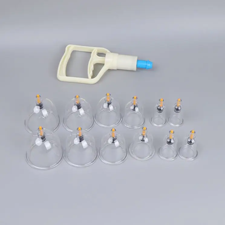 12 Pcs Arabic Vacuum Cupping Manual Vacuum Cupping Massager 12 Cups 1 Pumps