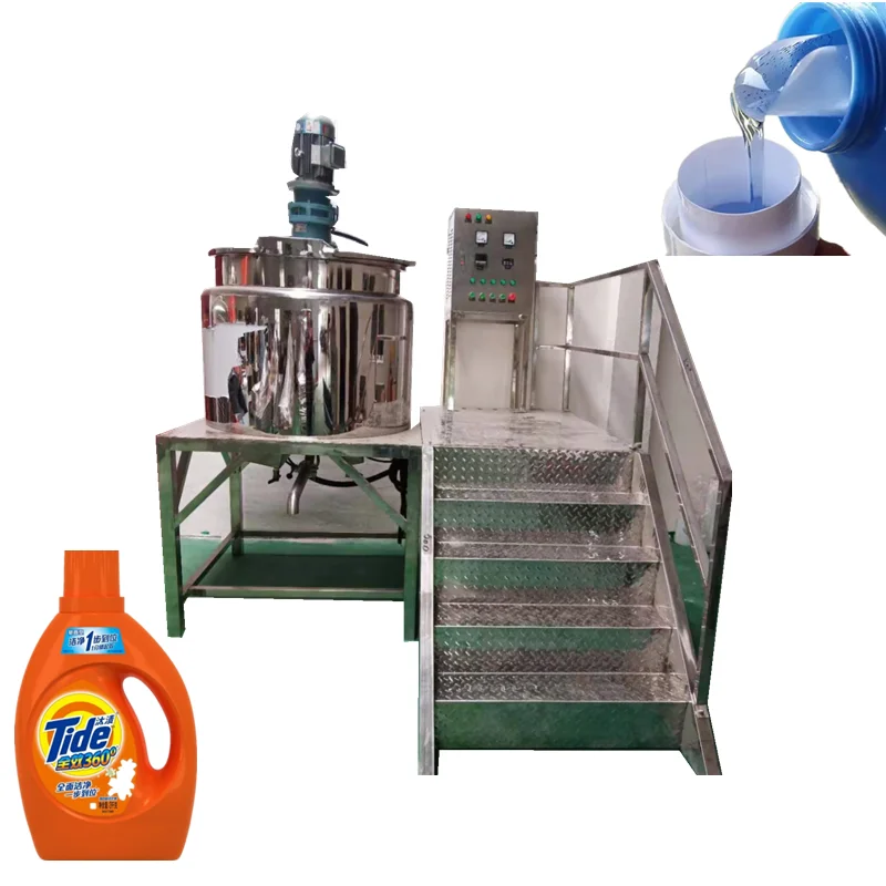 50l 100l 200l Small Cosmetic Mixing Homogenizing Equipment High Sheer Mixer Cosmetic Tank Kettle Liquid Soap Mixer For Lotion