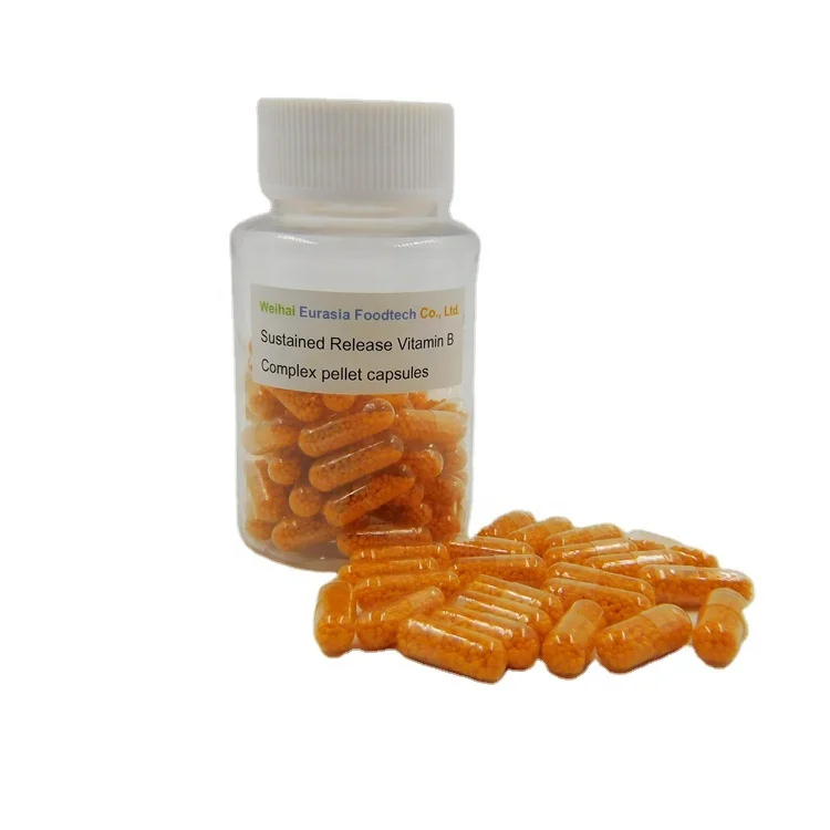 Пищевая добавка комплекс витаминов группы B капсулы с временными гранулами для обеспечения энергии