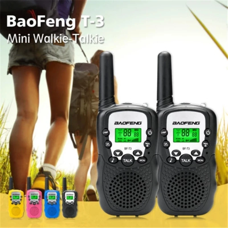 Wholesale Kids Walkie Talkie 2PCS Baofeng Handheld Transceiver Highlight two way radio BF-T3 Mini Talkie Walkie