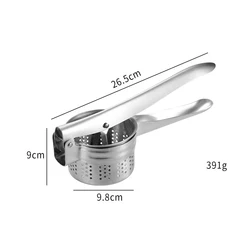 Wholesale kitchen accessories professional vegetable manual stainless steel potato ricer press mixer mashers kitchen tools