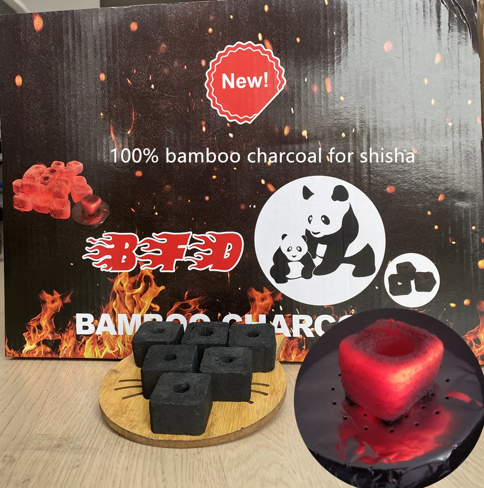 best quality black tiger bamboo charcoal for shisha hookah bamboo sawdust coal machine made charcoal factory  factory
