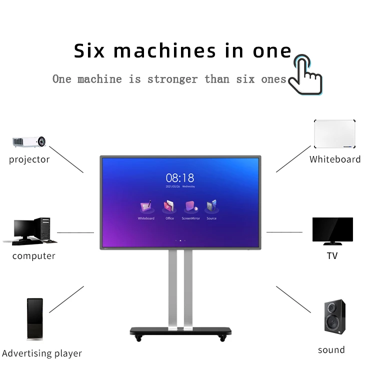 
World-class Factory Quality Interactive Displays Educational Equipment Lcd Touch Monitor Electronic Smart Whiteboard 