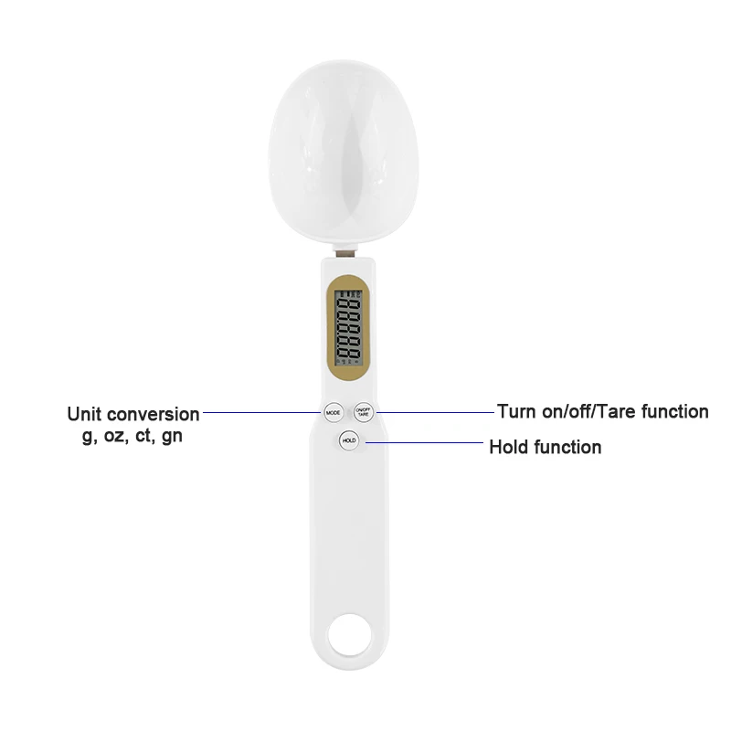 digital measuring removable spoon weight scale Tare kitchen food scale 500g digital spoon scale digital 0.1g