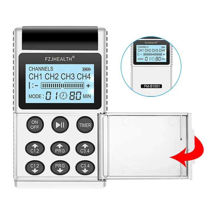 Digital TENS Unit Machine App Remote Control Massage Electrode Period Cramp Pain Relief Device