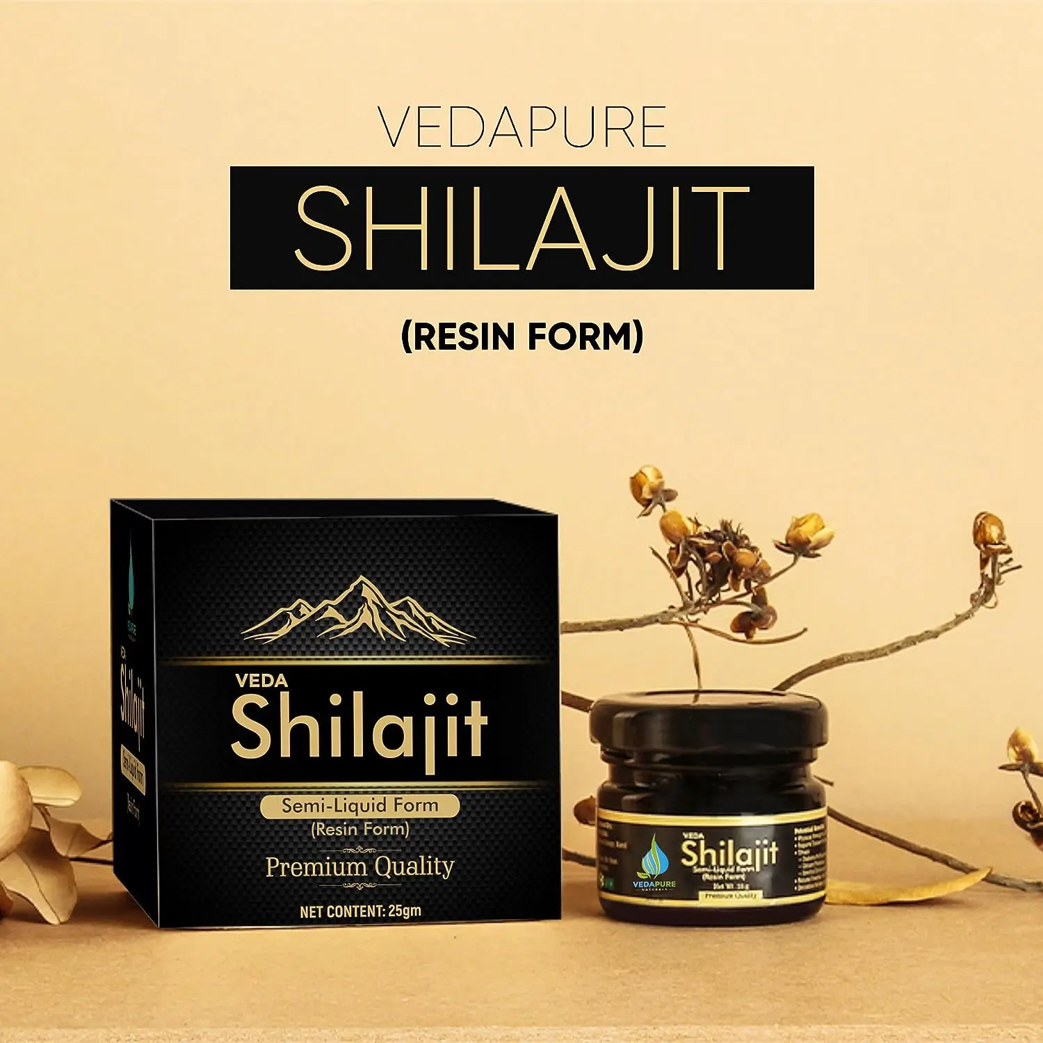 High Quality Pure Ayurveda Shilajit/Shilajeet Resin Original Human Support Supplement Dietary Fiber
