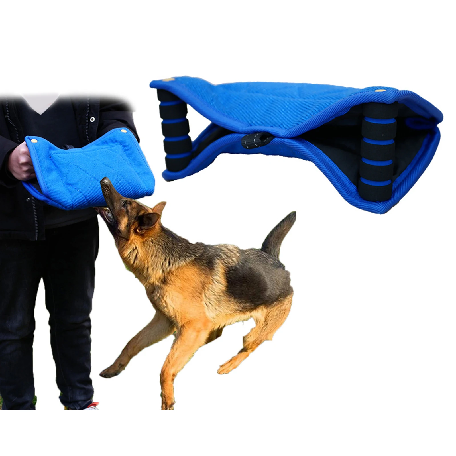 wholesale Protection Dog Bite Sleeve Pillow 2 Handle with 1 Loop Tug Toy Dog Biting Sleeves Training tools