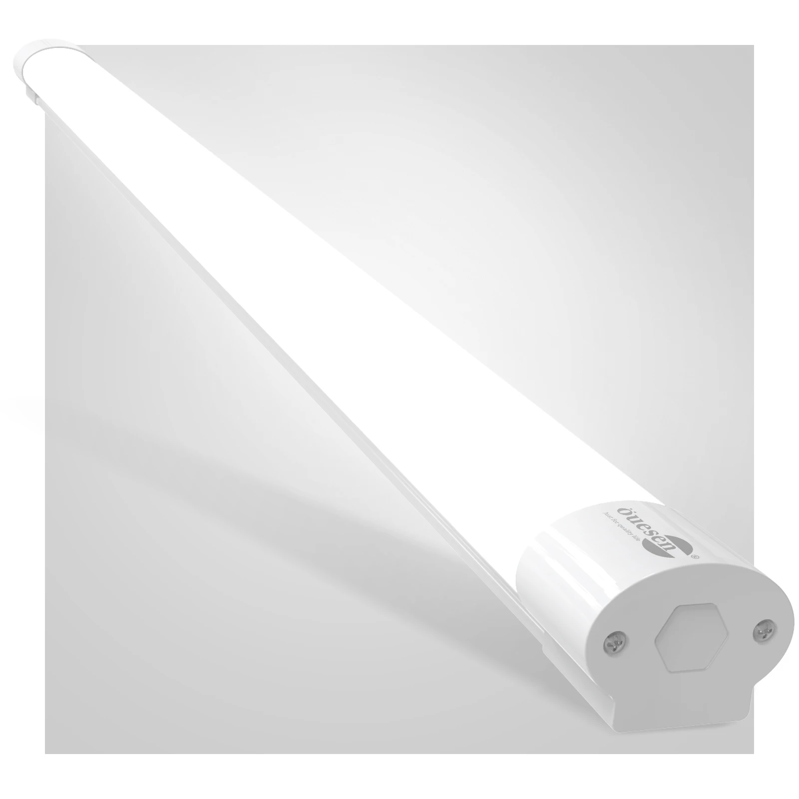 Airand Ceiling Lights LED Plug in 4ft Flushmount LED Tube Light 5000K Linkable 36W Utility Shop Light with ON/Off Switch