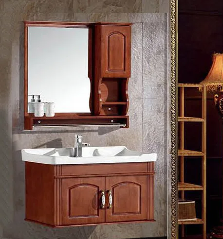 Furniture Plywood Bathroom Cabinet Wood Bathroom Vanity Modern Solid Membrane,solid Classical Waterproof with Mirror PVC Xunjian