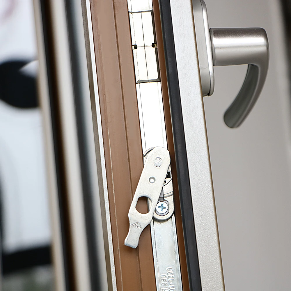 GUOJIAN UPVC plastic Unequal Tilt and turn casement Vinyl Window