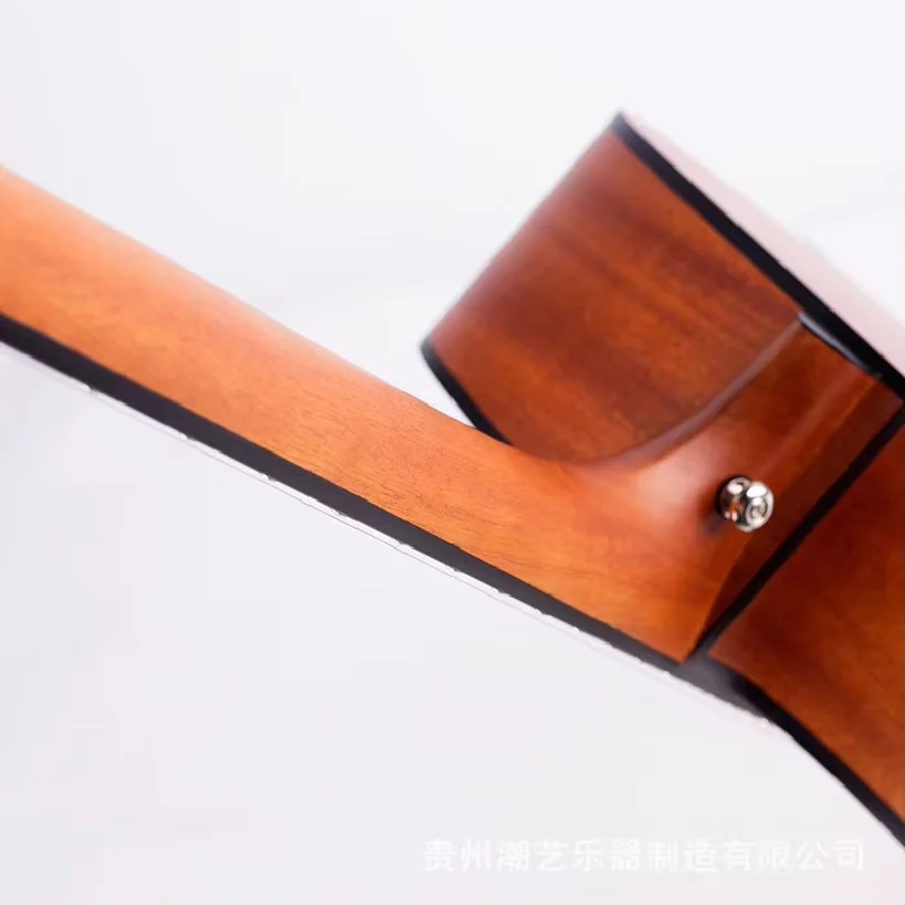 Factory Direct Wholesale 41-Inch Single Wooden Student Entry Okoume Folk Musical Guitar Bright Spruce Veneer Surface Cheap Folk