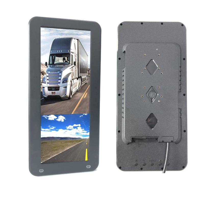 12.3 Inch 2 channels Full Display Truck Side View Mirror Monitor Camera  Parking Mirror System Universal