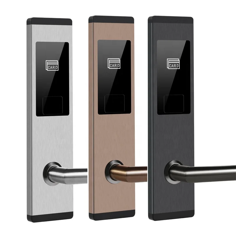 Shenzhen factory swipe card electronic hotel room rfid management door lock system OEM/ODM Stainless Steel for 5 star hotels