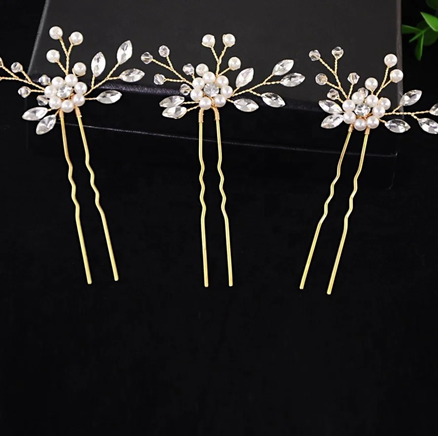 Handmade fashional accessories crystal elegant bridal diamond hair clip and pins for wedding GP-57