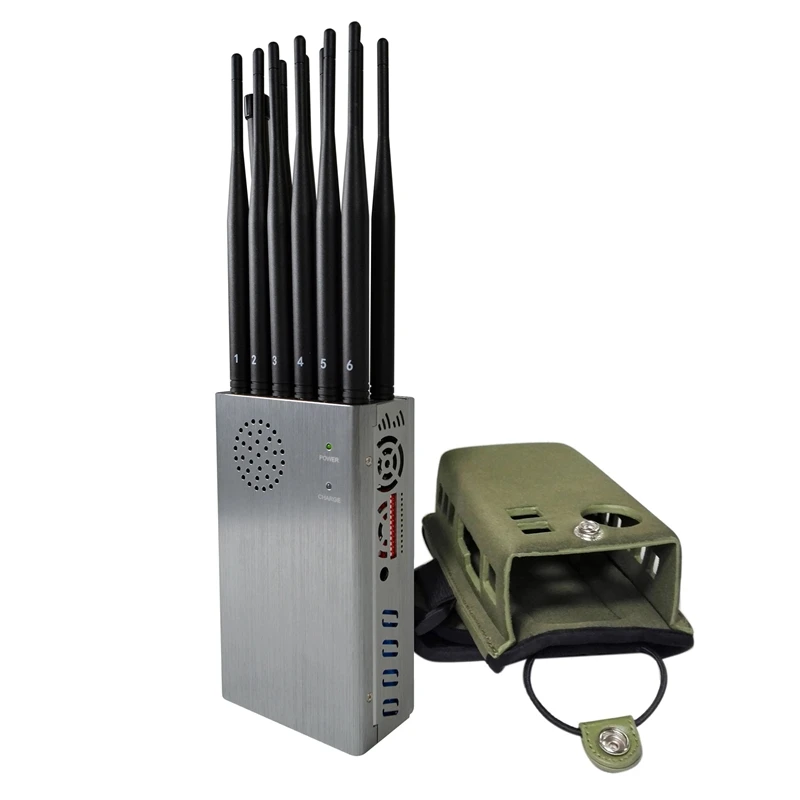 Portable Handheld 12 Antennas GSM 2G 3G 4G 5G GPS WIFI RF Signal Detector Device with nylon case